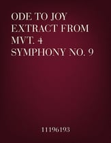 Ode to Joy Extract from Mvt. 4 Symphony No 9 Op.125 P.O.D. cover